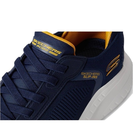 Skechers Men\'s Squad Chaos Slip-ins Memory Foam Sneakers Navy Blue Shoe Size 7.5 main image 11